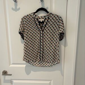 Geometric Patterned Blouse